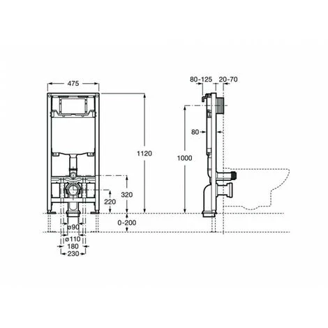 Duplo WC One System Avec Réservoir De Toilette Suspendu Duplo - ROCA 3 Duplo WC One System Avec Réservoir De Toilette Suspendu Duplo - ROCA – Image 3