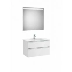 Meuble Salle De Bain 800 The Gap 2 Tiroirs Avec Miroir Eidos éclairage LED - ROCA A851511806