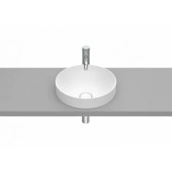 Vasque Semi-encastrée Round En FINECERAMIC Inspira 37X37 Blanc Mat - ROCA A32752R620