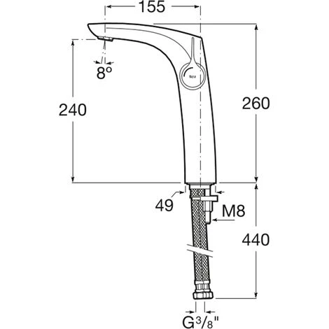 Mitigeur Lavabo Haut INSIGNIA Avec Vidage Clic-clac - Rosa Gold - Roca - A5A3C3ARG0 2 Mitigeur Lavabo Haut INSIGNIA Avec Vidage Clic-clac - Rosa Gold - Roca - A5A3C3ARG0 – Image 2