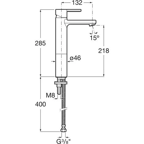 ROCA Mitigeur Lavabo Haut NAIA Sans Tirette Avec Flexible - Titanium Black - A5A3B96CN0 2 ROCA Mitigeur Lavabo Haut NAIA Sans Tirette Avec Flexible - Titanium Black - A5A3B96CN0 – Image 2