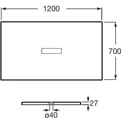 ROCA Receveur De Douche En Résine HELIOS - 1200x700x27mm - Blanc Décapé 2 ROCA Receveur De Douche En Résine HELIOS - 1200x700x27mm - Blanc Décapé – Image 2