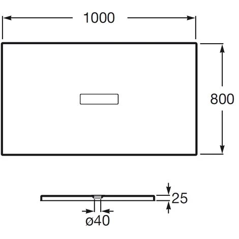 ROCA Receveur De Douche En Résine HELIOS - 1000x800x25mm - Noir Décapé 2 ROCA Receveur De Douche En Résine HELIOS - 1000x800x25mm - Noir Décapé – Image 2