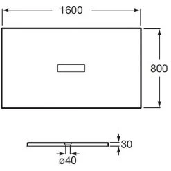 ROCA Receveur De Douche En Résine HELIOS - 1600x800x30mm - Blanc Décapé 3 ROCA Receveur De Douche En Résine HELIOS - 1600x800x30mm - Blanc Décapé -Roca Soldes Magasin 7836367 2