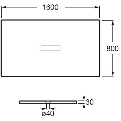 ROCA Receveur De Douche En Résine HELIOS - 1600x800x30mm - Blanc Décapé 2 ROCA Receveur De Douche En Résine HELIOS - 1600x800x30mm - Blanc Décapé – Image 2