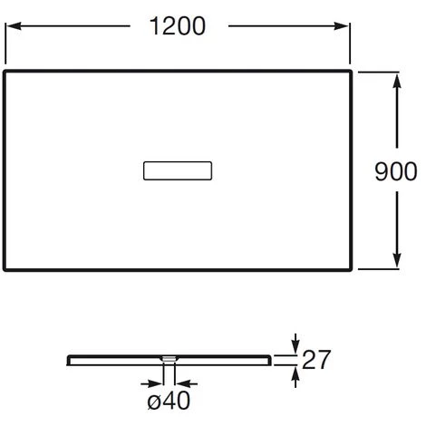 ROCA Receveur De Douche En Résine HELIOS - 1200x900x27mm - Gris Ardoise 2 ROCA Receveur De Douche En Résine HELIOS - 1200x900x27mm - Gris Ardoise – Image 2
