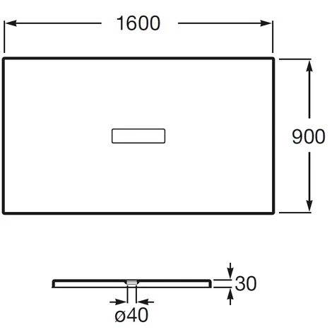 ROCA Receveur De Douche En Résine HELIOS - 1600x900x30mm - Blanc 2 ROCA Receveur De Douche En Résine HELIOS - 1600x900x30mm - Blanc – Image 2