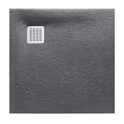 ROCA Receveur De Douche En Résine TERRAN - 800x800x26mm - Gris Ardoise