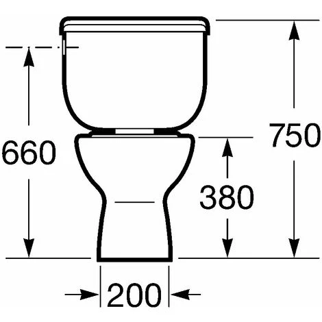 Cuvette WC ROCA POLO Sortie Horizontale - Blanche 2 Cuvette WC ROCA POLO Sortie Horizontale - Blanche – Image 2