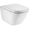 ROCA Pack Cuvette WC THE GAP Suspendue Sans Bride - Abattant Frein Chute - Blanc